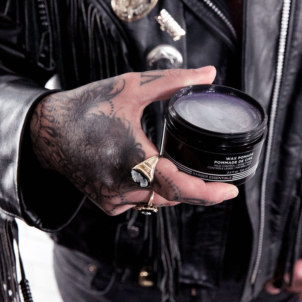 Redken5thAve's tweet photo. Why use a wax pomade? It gives light hold &amp; a shiny finish, perfect for side or swept back looks &amp; pompadours. Pictured: our man Mikey with Brews Wax Pomade. #RedkenBrews https://t.co/KYy8KlGESb