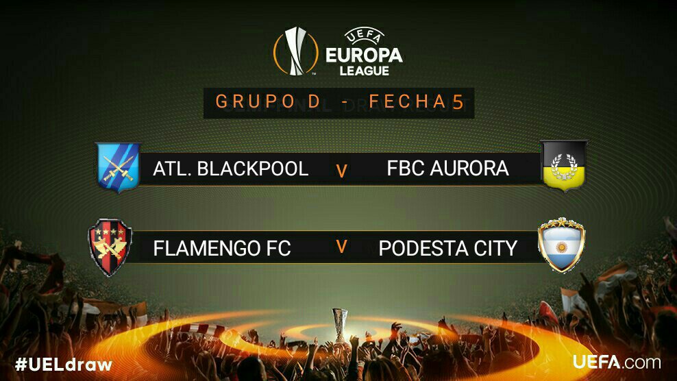 AtlMendozaOk's tweet photo. #UEL | Grupo D| Fecha 5
Se viene la penรบltima fecha del Grupo D de la #EuropaLeague y la academia recibe al FBCAurora en busca de la victoria!
#AtlBlackpool ๐ #FBCAurora
Estadio: Nuevo Monumental ๐ฆ๐ท 16:06 HS
#FlamengoFC ๐ #PodestaCity
Estadio: Leandro FC ๐ง๐ท
21:36 HS https://t.co/sRLdxhETSK