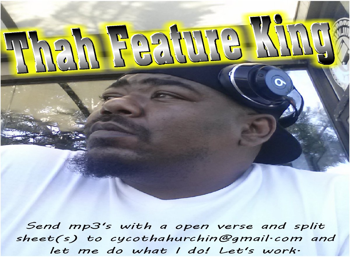 CycoThahUrchin's tweet photo. I'm in #FeatureMode Let's work. #Free #Features get at me for some flame. Any style of #Music while you're getting your song together go check out #Rambo by @OMG_MOE and @CycoThahUrchin on #Pandora https://t.co/VNbTkF0AKt
