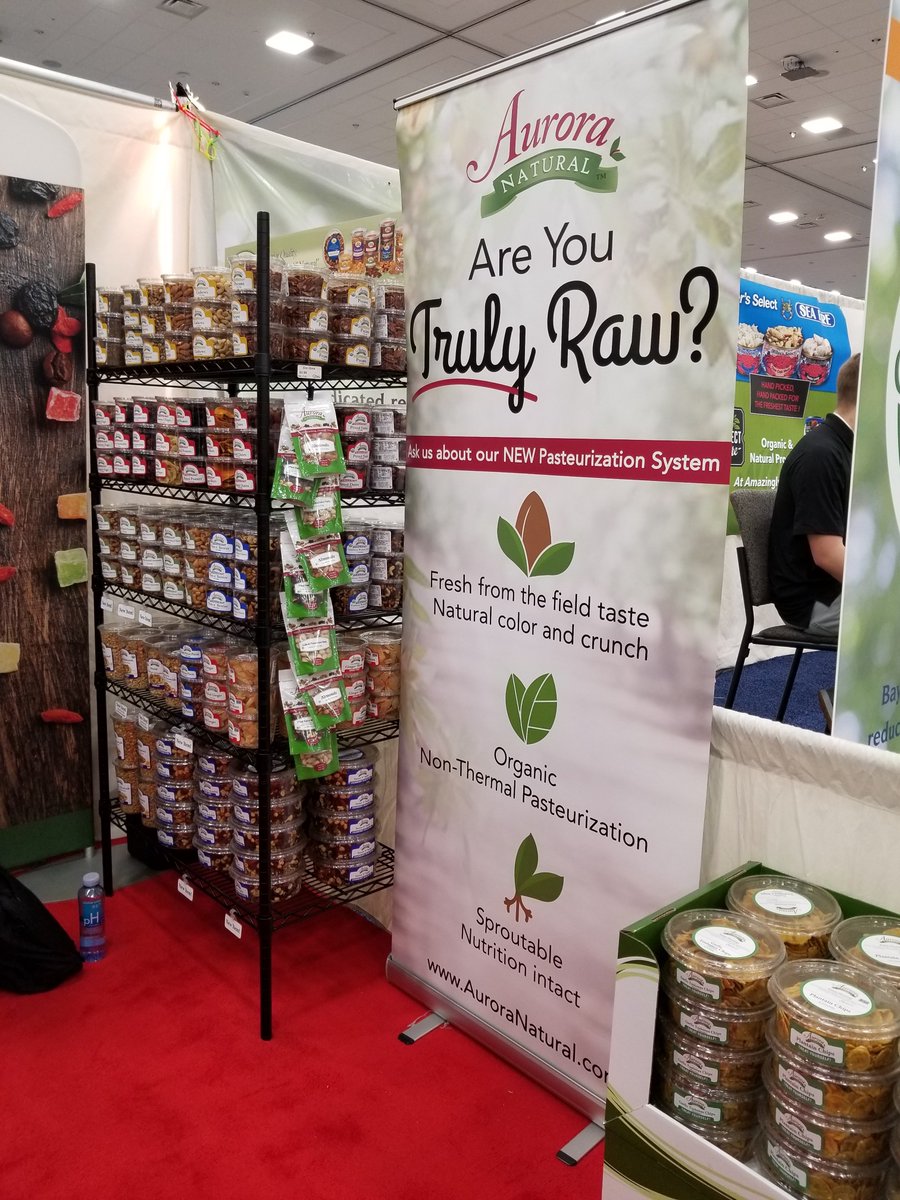 AgriNeo's tweet photo. #Neopure delivering Truly Raw, organic and non-thermal pathogen control for seeds, gains and nuts – just as nature intended for @AuroraNatural at #ExpoWest! #foodsafety https://t.co/k2pbDDPKO6
