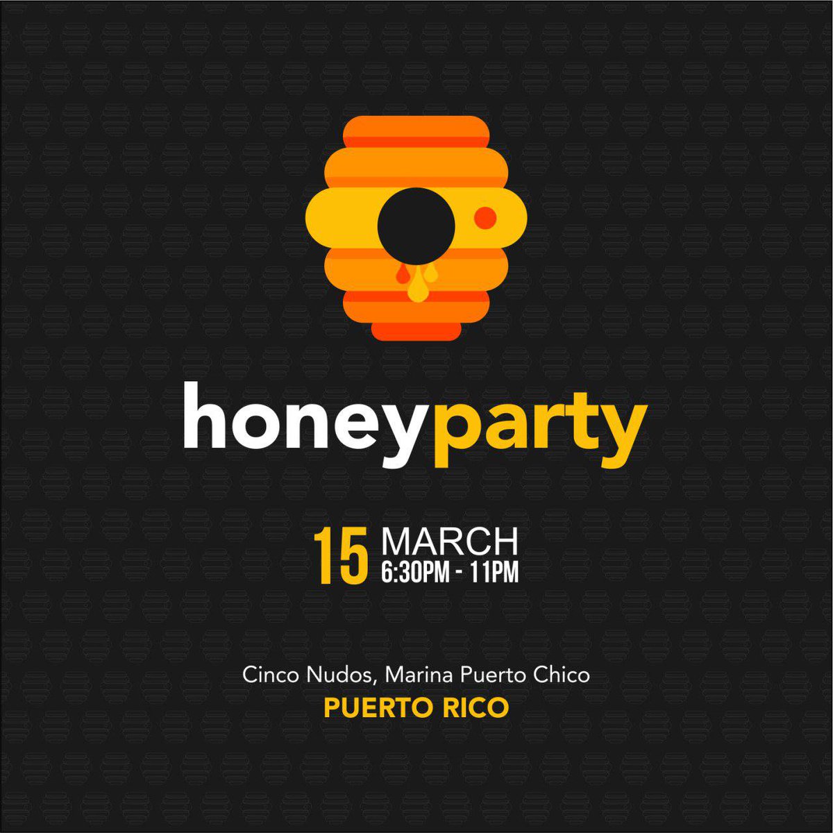 guldcoin's tweet photo. Join us for #HoneyParty on Thu March 15 in Marina Puerto Chico! #Free for @guldcoin @AcademyToken @CoinAgenda #blockchainunbound members https://t.co/rgbsWxhoPA