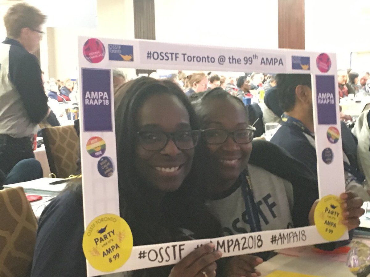 OSSTFtoronto's tweet photo. #OSSTF Toronto is in the picture at #AMPA99 #AMPA2018 #AMPA18 https://t.co/mPCDqMBHq6