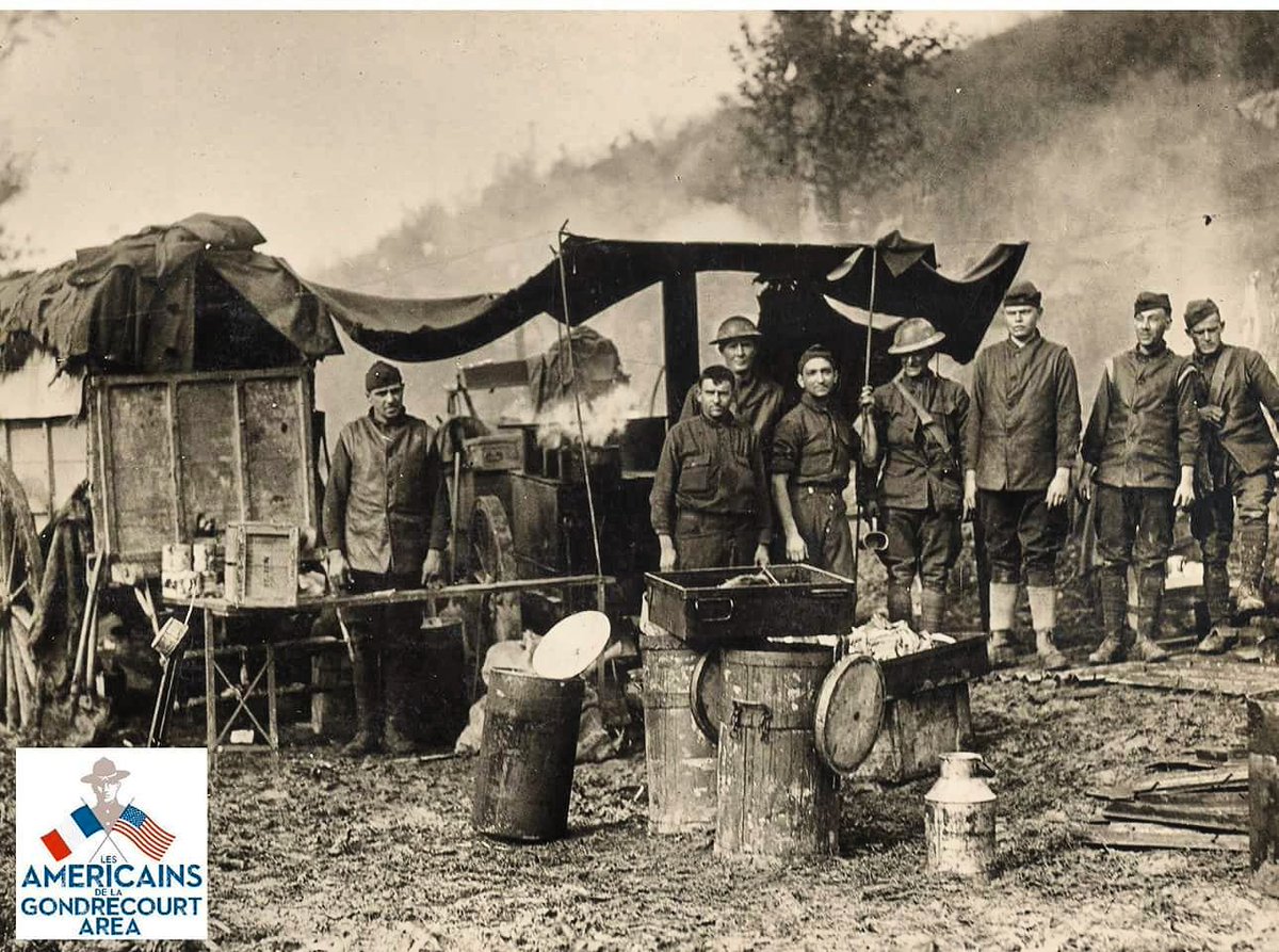 GondrecourtArea's tweet photo. - #Samogneux ( #Meuse ) - Cuisine de la Company G du 313th Infantry Regiment , #79thDivision - 3 novembre 1918 - #WW1 #history #WWI #premiereguerremondiale #AEF #Doughboys #centennial #poilu #soldat #soldier #AmericanExpeditionnaryForce #Verdun https://t.co/UfOaYx69z8
