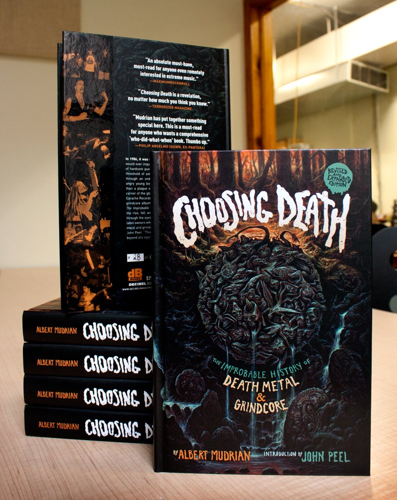 We are down to the final 100 copies of the limited edition (3000 pressed) hardcover, hand-numbered death metal &amp; grindcore history book "Choosing Death" - it's now or never! tinyurl.com/choosingbook #deathmetal #choosingdeath #books #metalhistory