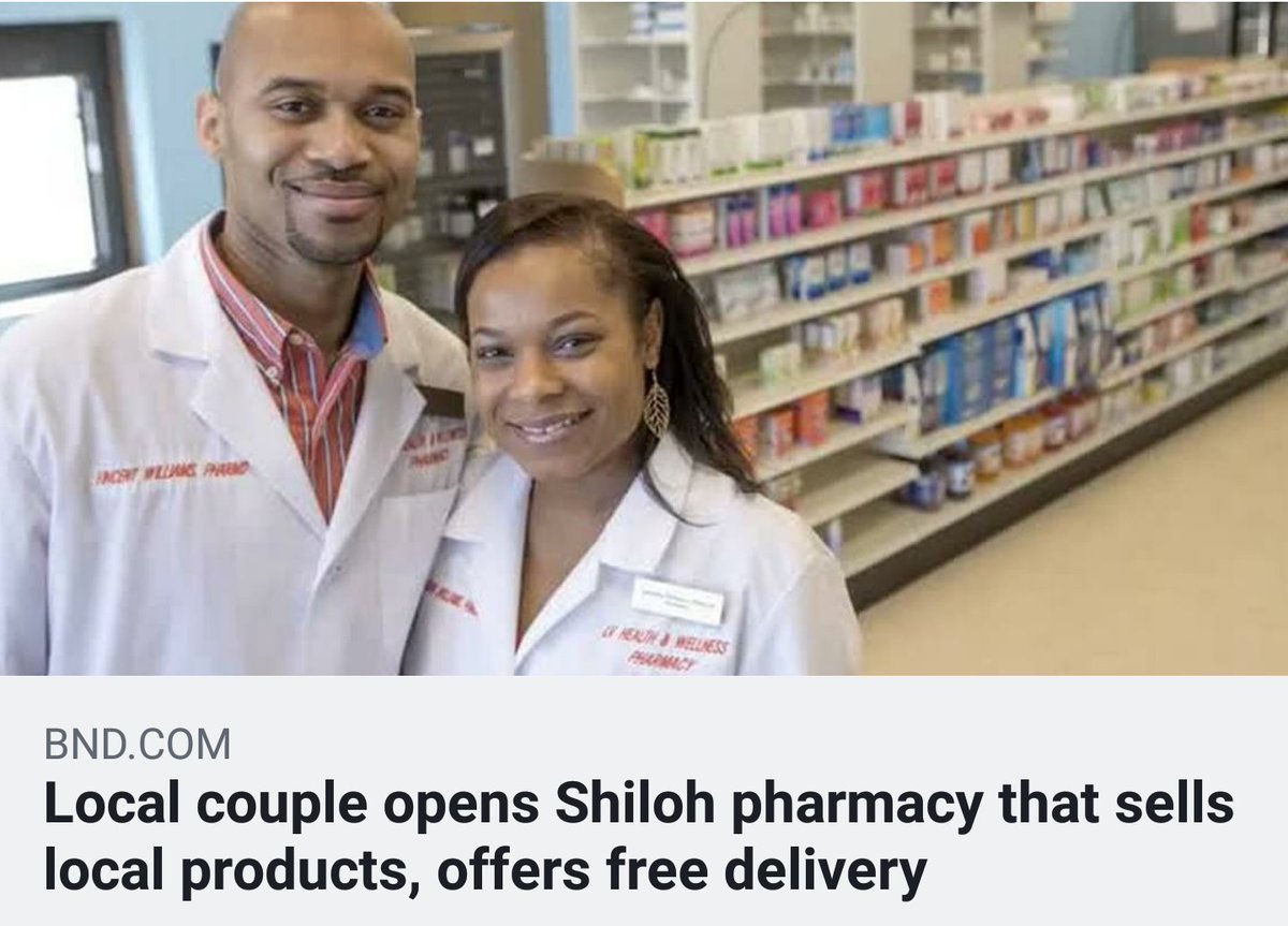 #BlackRenaissance @davidbanner
spoke of on @RevoltTV Vincent and Lakeisha Williams opened LV Health and Wellness Pharmacy at 1219 Thouvenot Lane, Suite 111 in Shiloh.