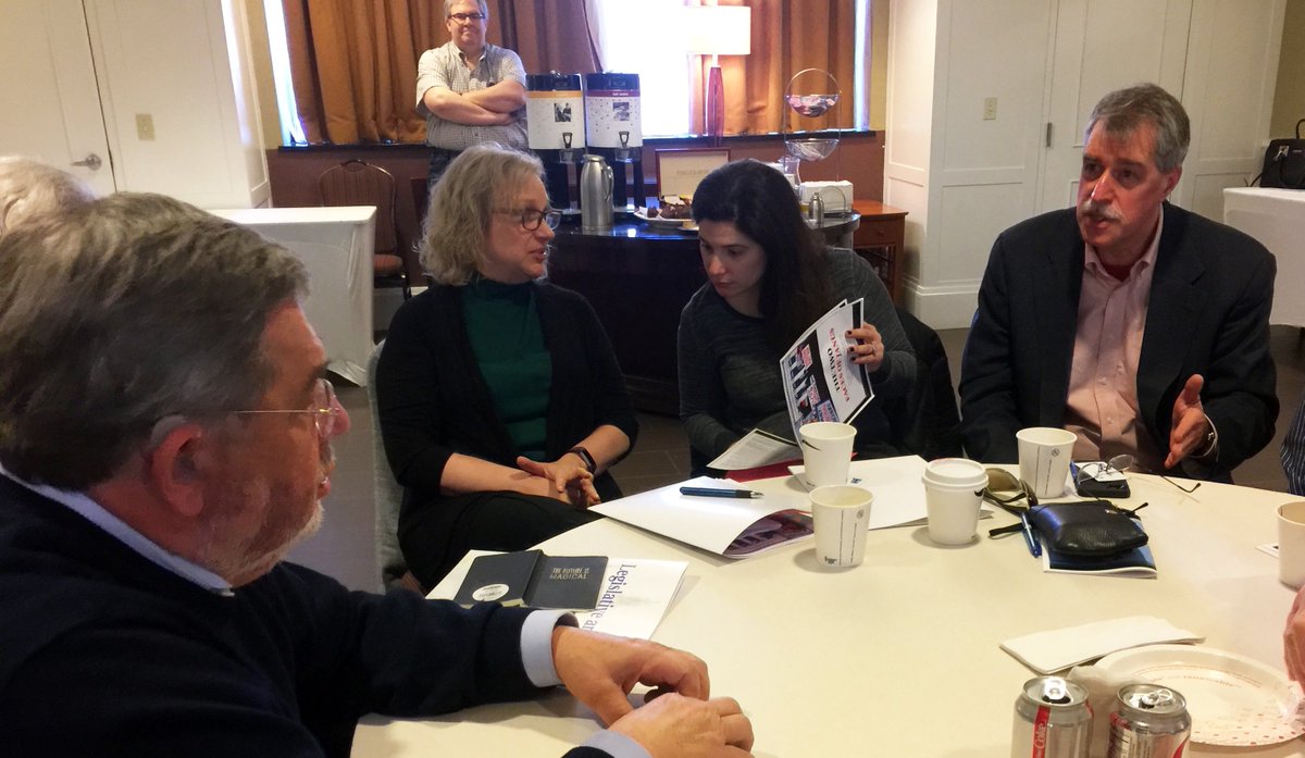 AFTCT's tweet photo. This morning #union members told W CT area #CTGeneralAssembly lawmakers, #Election2018 candidates to #resist failed #AusterityBudget policies, make #BetterChoices to protect #CTQuality of life for all. #UnrigTheSystem @AFTUnion https://t.co/snKQtqTFFS