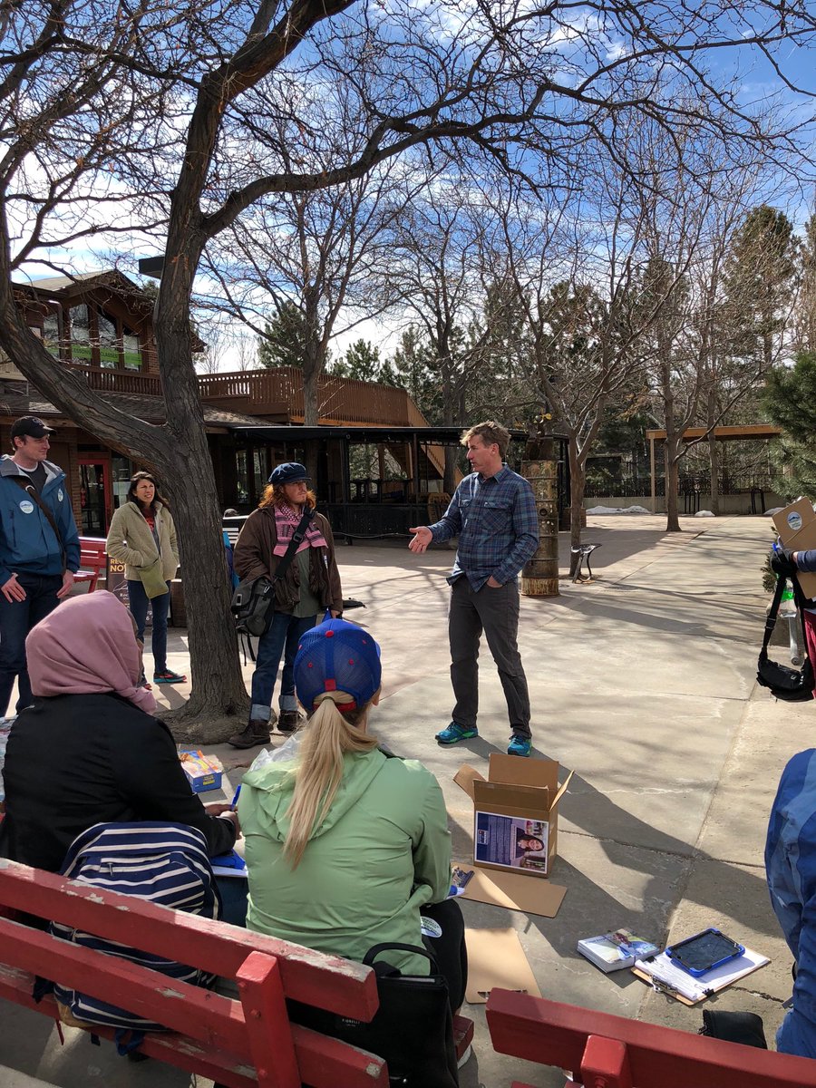 MDoughertyCO's tweet photo. We had a great group of people out this morning to canvass! It’s always a good day to walk in Boulder! #copolitics #boulderDA https://t.co/Wg5sbKqYBe