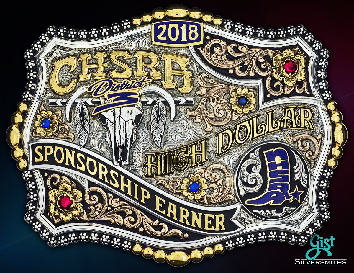 Check out the sculpted details on this logo! #GistBuckles #MadeintheUSA #NHSRA #CHSRA @HighSchoolRodeo