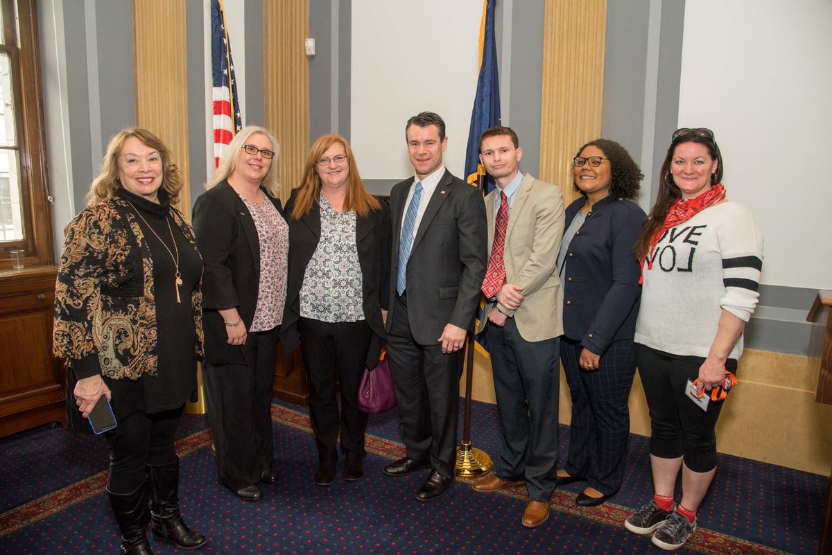 SenToddYoung's tweet photo. From #HigherEdAct reauthorization &amp; medical research funding, to legislative priorities of Hoosier veterans &amp; access to sign language interpreters, I heard from Hoosiers who have traveled to DC to advocate for the issues that matter most to them during this week’s #HoosierHuddle https://t.co/2uqdYXreTN