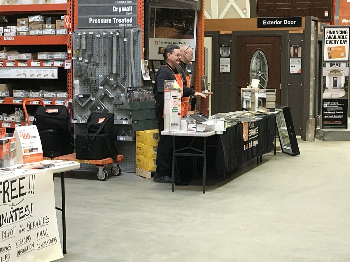 Pat06858216's tweet photo. Here at the Home Depot we do it all https://t.co/phzaF3oE2C
