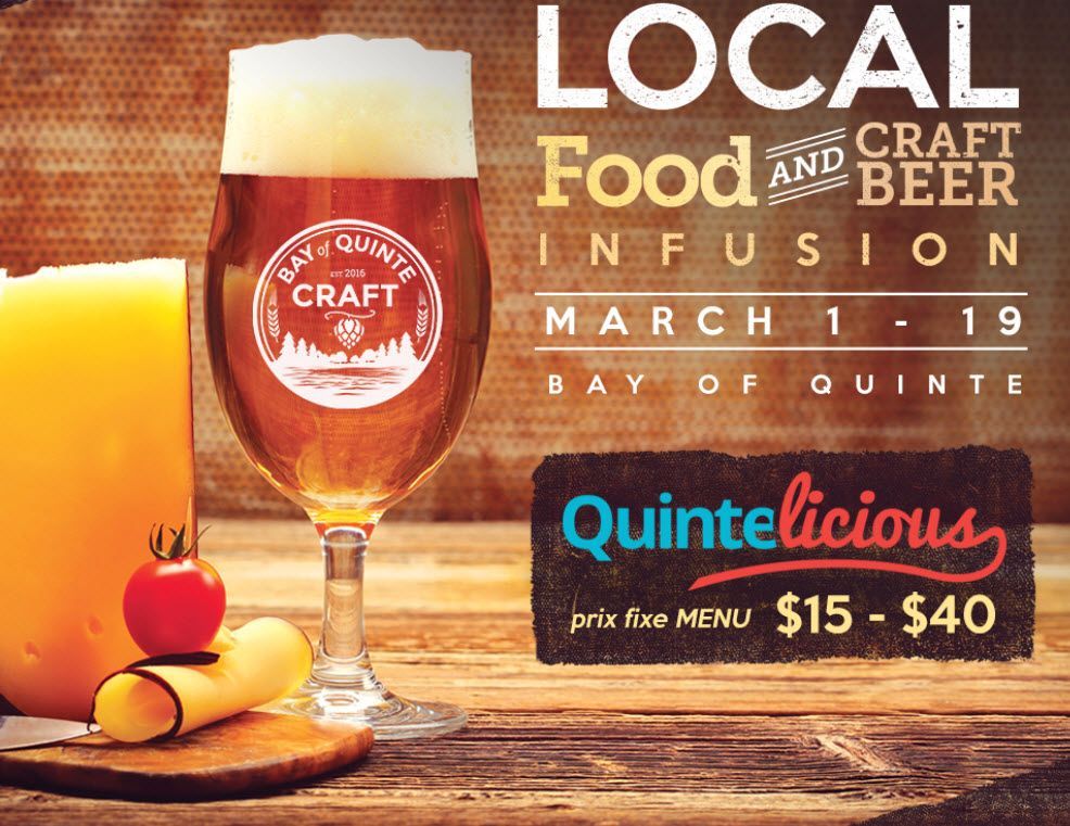 quinte_licious's tweet photo. #QuinteLicious is on until March 19! https://t.co/i3jVjgq08v Great local food infused with #Quintecraft beer and cider!! #craftbeer #localfood #eatlocal #Belleville #QuintWest #PrinceEdwardCounty #BayofQuinte @quinte_licious https://t.co/wQud9GXVGt
