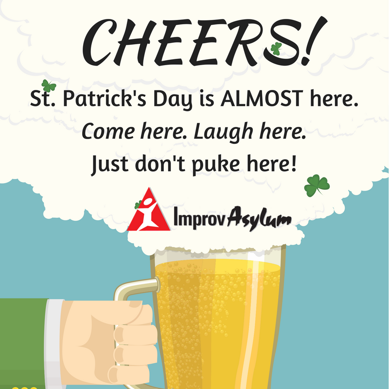 improvasylum's tweet photo. 7 days 'til #Boston's favorite holiday. Like, ever. Saint Patrick's Day!!! ☘️☘️☘️ Come here. Just don't puke here.
We mean it. No puke. https://t.co/UmAs8rN3TT #nopuke #nopuke2018 https://t.co/sPIT0oxY6E