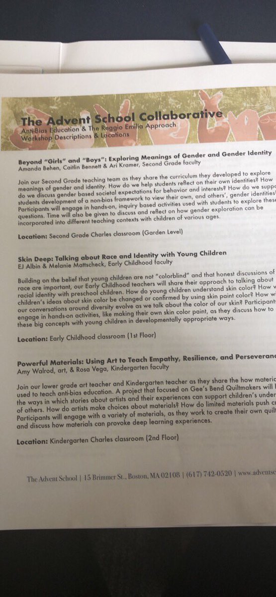 NADNYC2BOSTON's tweet photo. I know I am the Head of School, but wow this place is so amazing! #workingajobilove #intentionalteachingandlearning #facultycollaboration #socialjusticeducation @adventschool Collaborative AntiBias Education &amp; the Reggio Emilia Approach #wonderoflearning https://t.co/5b09e2Lq6g