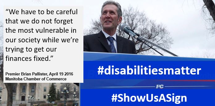 AbilitiesMB's tweet photo. @Min_Friesen &amp; @Brian_Pallister: Budget day is Monday! Please #ShowUsASign in the budget that vulnerable people will not be forgotten! Thank you and have a great day!

#mbbudget18 https://t.co/CFLyu2r7OA