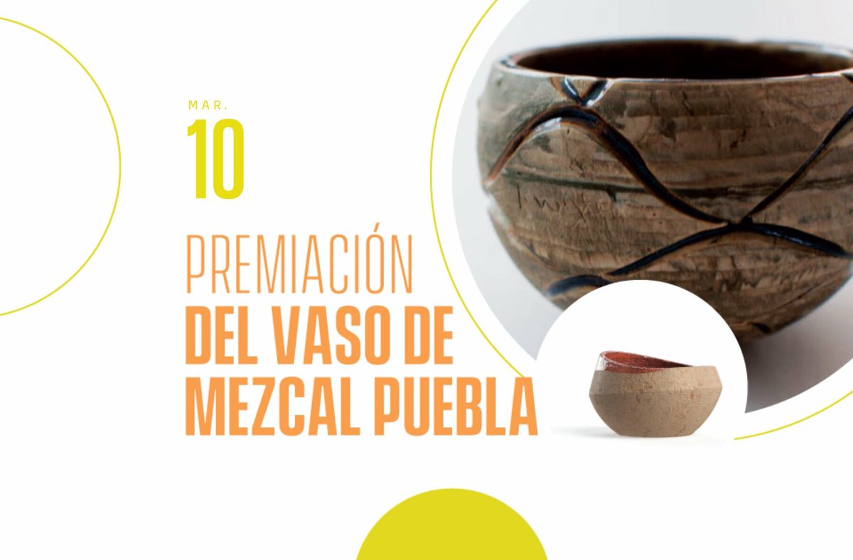 BesignMX's tweet photo. PREMIACIÓN DEL VASO DE MEZCAL
10 MAR | #DíasParaSerDiseño
EVENTO GRATUITO

//Se expondrán los más de 20 creativos nacionales e internacionales que diseñaron con diversas técnicas el futuro de la degustación de esta bebida ancestral.
•
•
#MuseoRegionalDeCholula #BesignMéxico https://t.co/3saBA1a8Ij