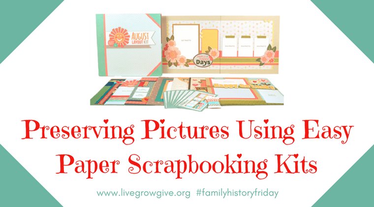 LiveGrowGiveorg's tweet photo. Want an easy way to preserve pictures? Try premade scrapbooking kits. Preserving Pictures Using Easy Paper Scrapbooking Kits by @JenniferWiseHM #familyhistoryfriday #livegrowgive https://t.co/Tdeh5NgMU9