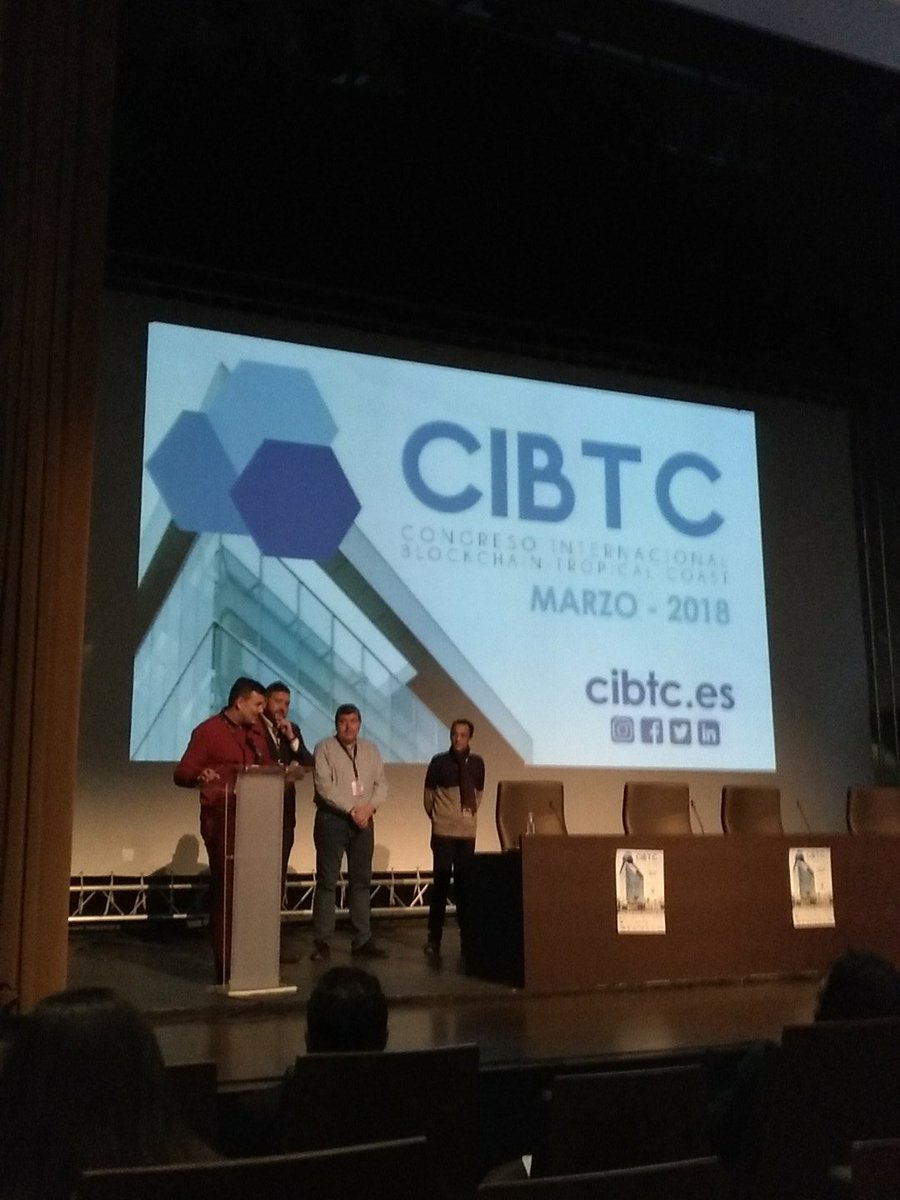 tusdividendos's tweet photo. Congreso Internacional Blockchain en Motril #CIBTC #CIBTC2018 #blockchain https://t.co/EtifV4jMYd
