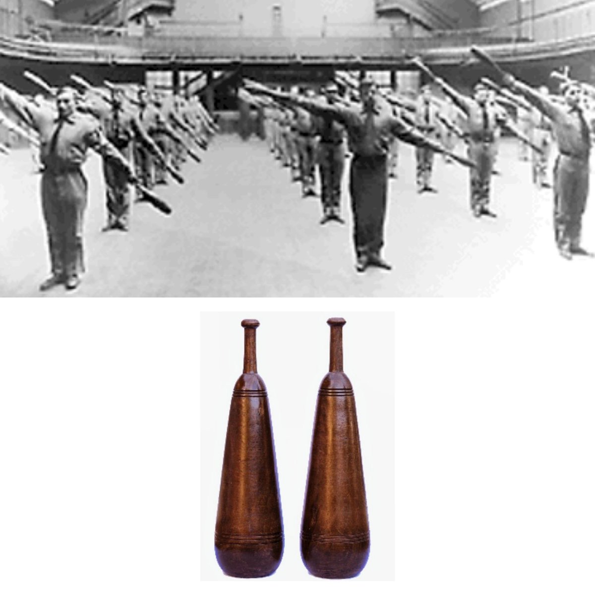 persianyoga's tweet image. Posse (1894) stated that clubs are the oldest known implement for military strength conditioning.

Meel, or Persian Mace Clubs, are the great grandfather of clubs.

#ancientwisdom #timetested #battlefieldproven #meel #persianyoga