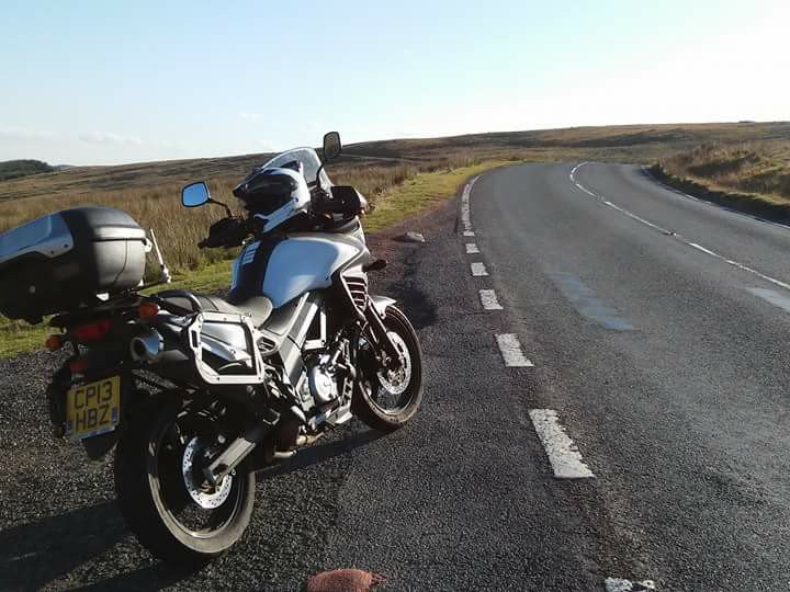 This Suzuki Vstrom CP13 HBZ was stolen this afternoon from outside a house in #Penrhos. Why am I telling you this? The owner is one of our volunteer riders who spent last night selflessly helping our #NHS. He deserves better so share & keep your eyes open please.