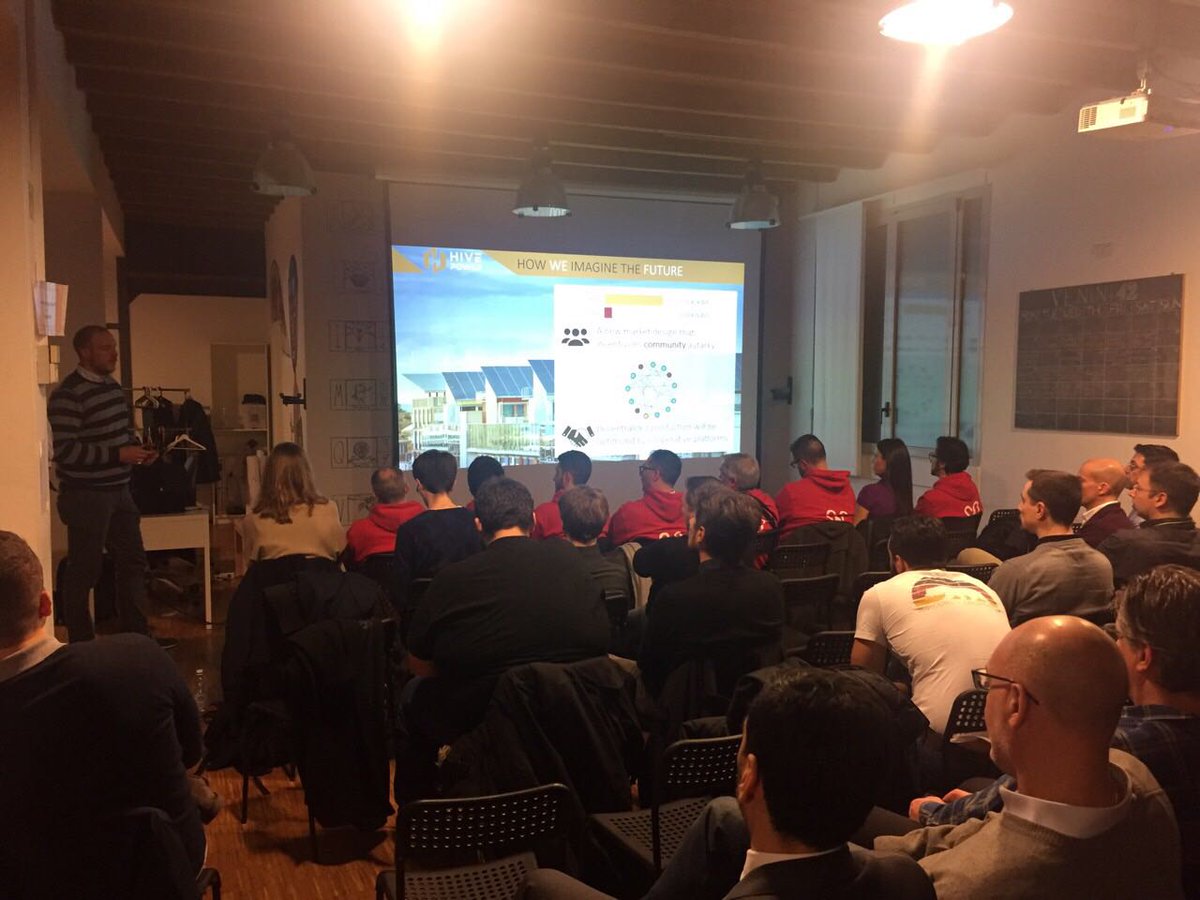 hive_power's tweet photo. From yesterday's 6th #EthereumMilano MeetUp @Mikamai, our CEO @gianlucacorbe presenting #HivePower. For updates on next events add us on telegram: https://t.co/KFwGSfZ22v
#GreenTech #Blockchain #Renewables #smartgrid #Ethereum #ICO #Crowdsale https://t.co/JTXGJkBF3e