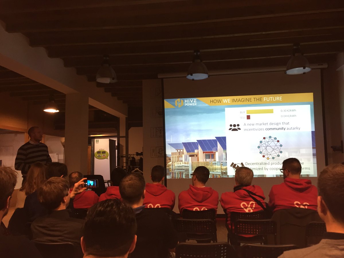 hive_power's tweet photo. From yesterday's 6th #EthereumMilano MeetUp @Mikamai, our CEO @gianlucacorbe presenting #HivePower. For updates on next events add us on telegram: https://t.co/KFwGSfZ22v
#GreenTech #Blockchain #Renewables #smartgrid #Ethereum #ICO #Crowdsale https://t.co/JTXGJkBF3e