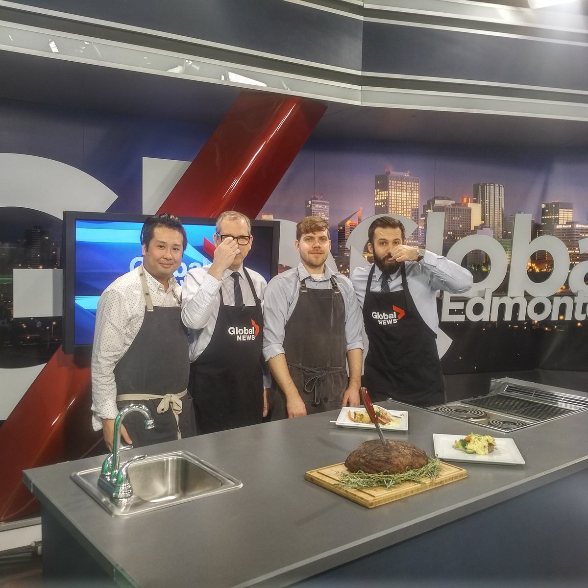 Spent the morning <a href="/GlobalEdmonton/">Global Edmonton</a> making sure the boys got Fed with <a href="/bigzackyD/">Zack Donaldson</a> @KentMGlobal and <a href="/kevinoweather/">Kevin O'Connell</a>
