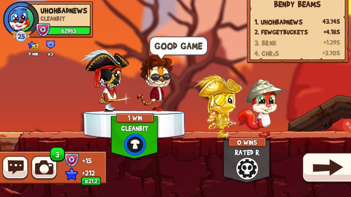 ToroBullSennin's tweet photo. Past days wins @TheFunRun #FunRun3 #FunRunArena #ClanBattle #CAPCOM #Cleanbit https://t.co/w0GeSwO7wM
