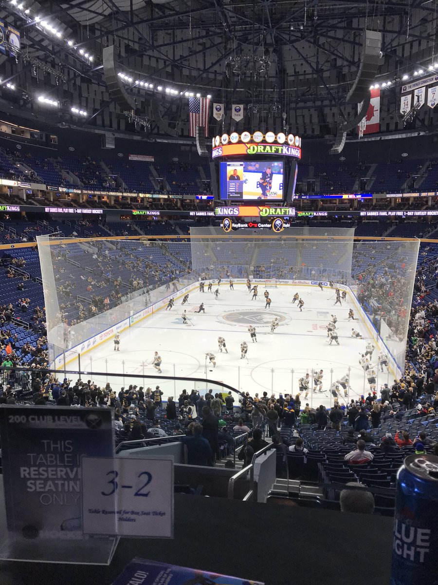 Awesome seats at the <a href="/BuffaloSabres/">y - Buffalo Sabres</a> game! #toyotatweetyourseat #studioboxseats #5feetfrombiron