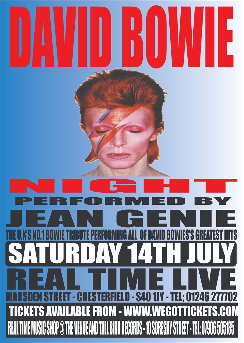 crissybonk's tweet photo. @Chessie_1204 @realtimestevo @RealTimeMusic @RealTimeLive1 #sheffieldmusic #Chesterfield #Derby #sixties #Bowie #realtimelive #realtimemusic https://t.co/03BvKsA3Lq