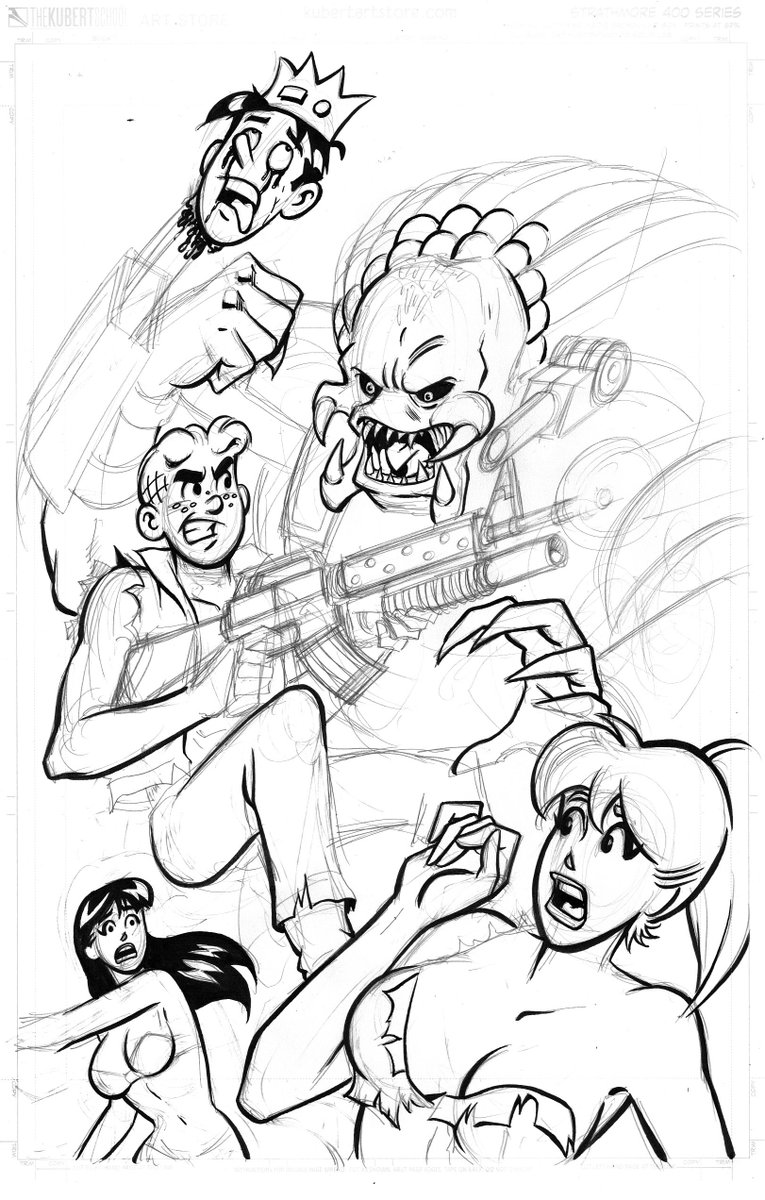 FernandoRuizArt's tweet photo. Everybody still loves #ARCHIEVSPREDATOR! Here is a private piece for a loyal @DieKittyDieNow supporter in progress! @Fangs_Southside @DarkHorseComics @BrendanWasright @parentdaniel @GiseleLagace @TheKubertSchool @chapterhouseca @astrocomix @JustinSalvato @13th_Dimension @nerdist https://t.co/5MELM1eY6I
