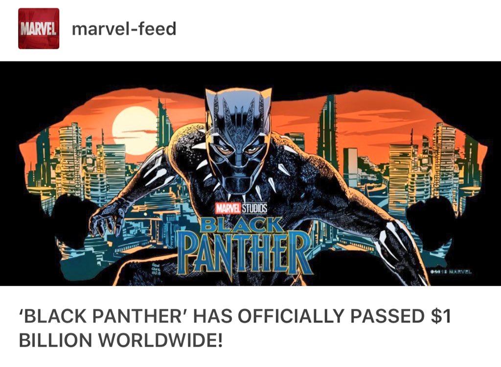 carefreeblerd's tweet photo. Representation Matters,
Though we knew the excuses that POC didn't/wouldn't sell was some bull. This is another example to the opposite. #BlackPanther #RTWpod #BlackExcellence // #1Billion (😍 #MBaku) https://t.co/jPb8pXhpOg