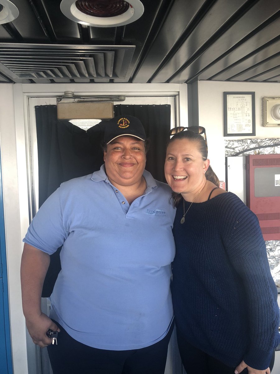 SarahEBrennan09's tweet photo. We all know the best part of WISTA is running into other ladies all over the world. I found this #wistasista in Bermuda at work on the ferries! We’re both excited to begin work on the diversity committee. #wistainternational #womeninshipping https://t.co/ceTUSmMRzD