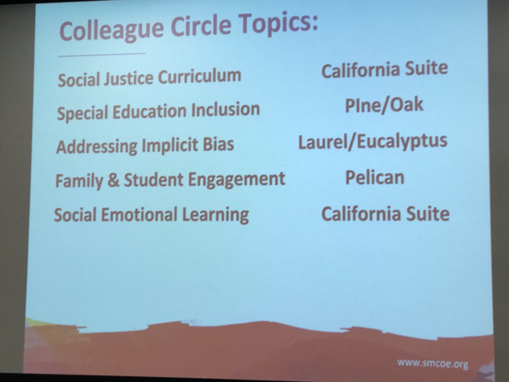 lareed12's tweet photo. Interesting important topics being discussed for our Colleague Circles today. @ECET2natl @ECET2BayArea #ECET2BayArea https://t.co/Fgpc2kIFcn