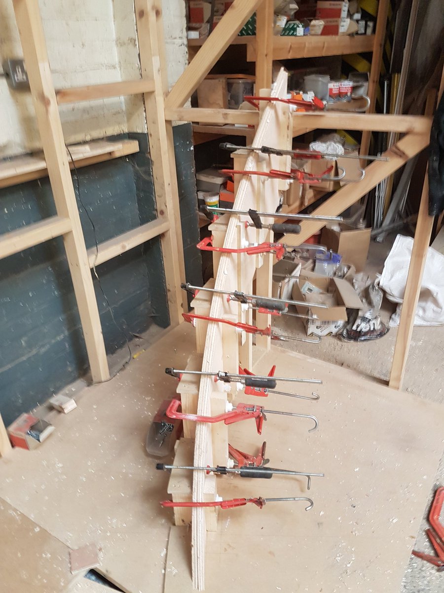 renshawjoinery's tweet photo. Project curvey stairs going well, nice to see theories put into practice. If you don't try you'll never know, now.....im off on my bike 🚵 https://t.co/aowqUCpWRU