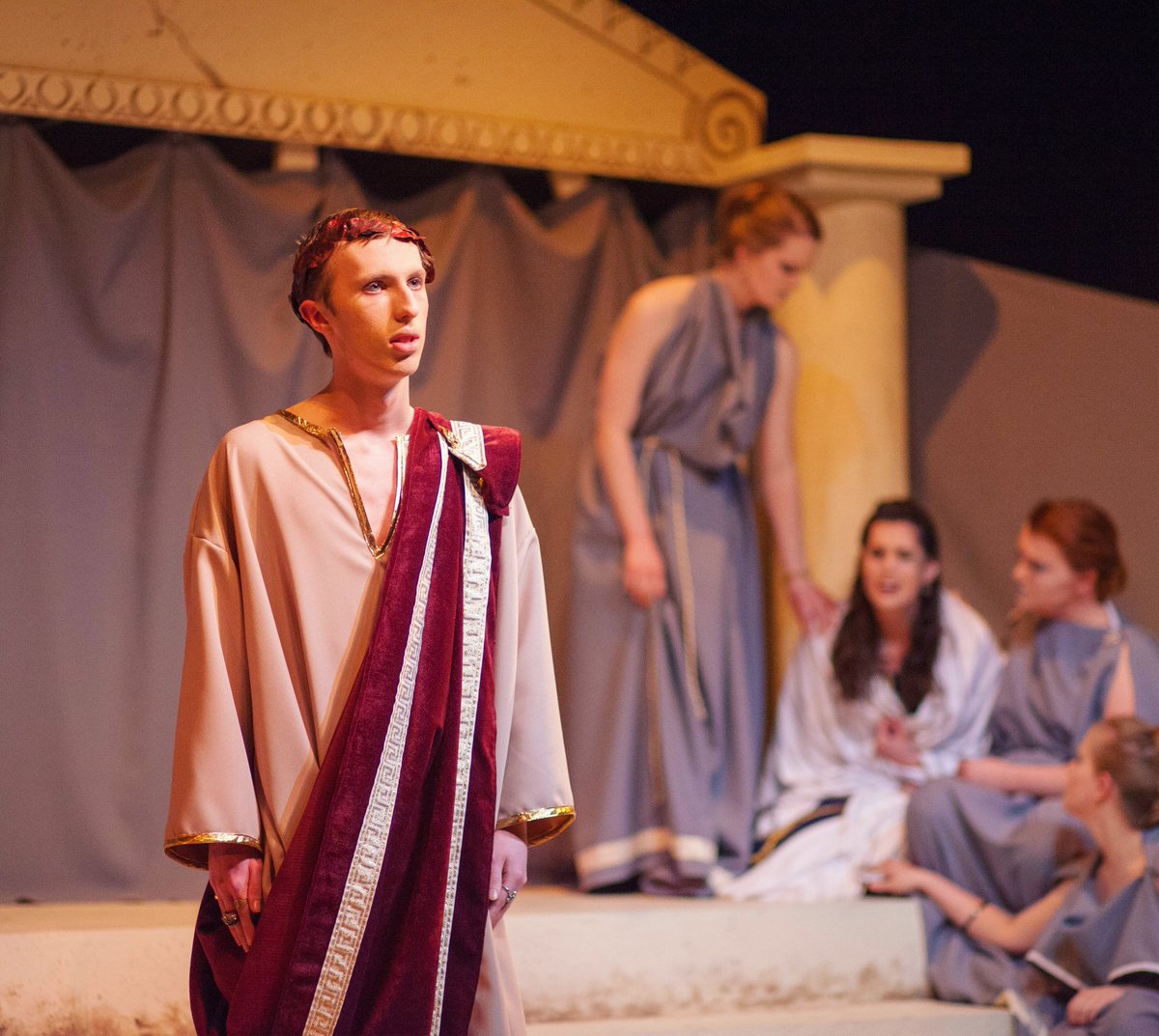 SBUTheatre's tweet photo. Tonight is your last chance to see our production of Euripides' 'Medea'! You can book your tickets online at https://t.co/Azqs8NDEMA or swing by the box office tonight at 6! Curtain rises at 7pm. We're looking forward to seeing you there! #TeamMedea https://t.co/rfyntADT6x
