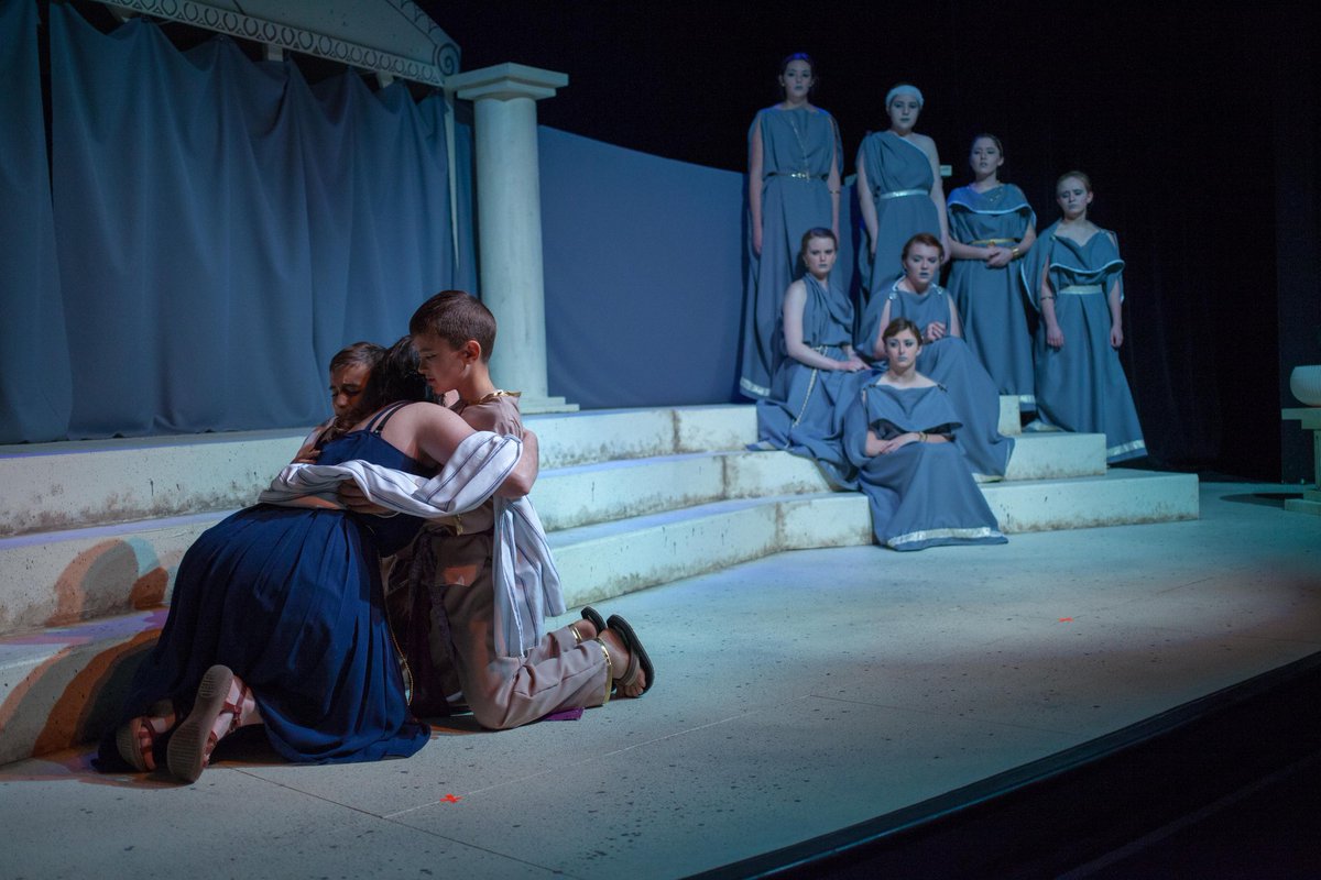 SBUTheatre's tweet photo. Tonight is your last chance to see our production of Euripides' 'Medea'! You can book your tickets online at https://t.co/Azqs8NDEMA or swing by the box office tonight at 6! Curtain rises at 7pm. We're looking forward to seeing you there! #TeamMedea https://t.co/rfyntADT6x