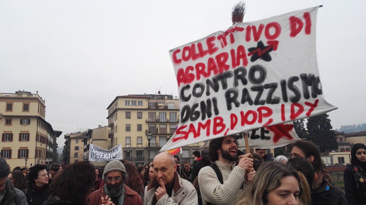 Per #IdyDiene  pace e unione oggi a #Firenze! #stopracism #stopviolence