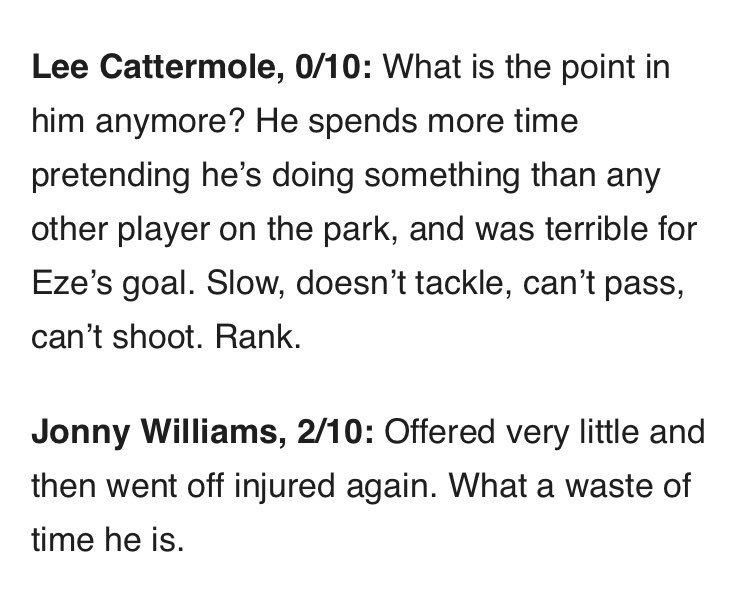 LoftforWords's tweet photo. Don’t mock the afflicted but laughed and empathised with the @RokerReport player ratings... https://t.co/9W6hYtnbzv