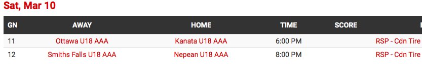Puck Pulse (@puck_pulse) on Twitter photo #HEOMidgetAAA Telus Qualifying Quarter Finals
Both Game 1 Best-of-Three match-ups get underway tonight beginning at 6pm as #3 <a href="/KanataLasersU18/">Kanata Lasers u18</a> host #6 @JrSenatorsU18 followed by #4 @RaidersU18AAA hosting #5 <a href="/SFBearsMidAAA/">SFBearsProspects</a> #HEOMidgetAAA Telus Qualifying Quarter Finals
Both Game 1 Best-of-Three match-ups get underway tonight beginning at 6pm as #3 <a href="/KanataLasersU18/">Kanata Lasers u18</a> host #6 @JrSenatorsU18 followed by #4 @RaidersU18AAA hosting #5 <a href="/SFBearsMidAAA/">SFBearsProspects</a>