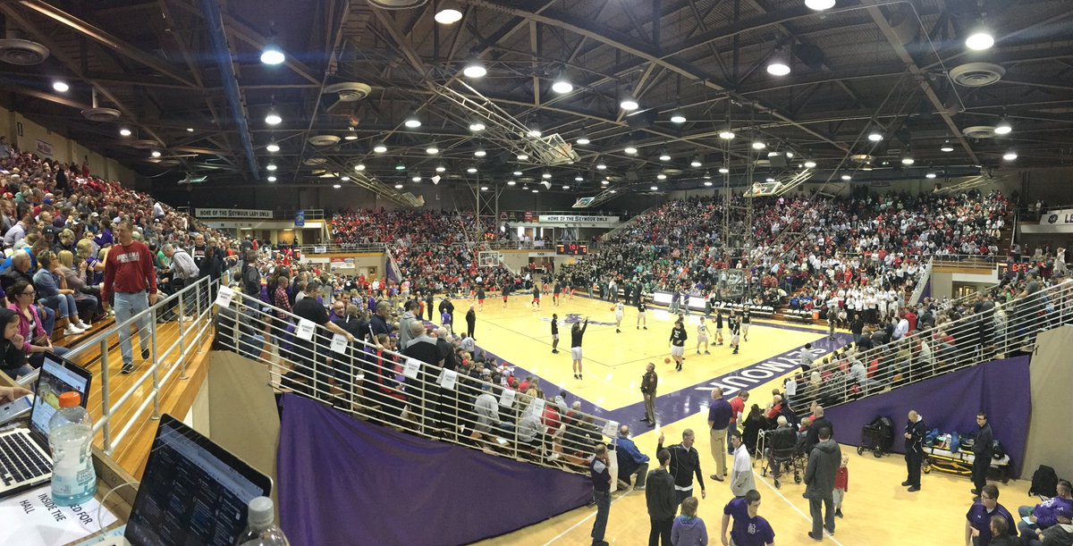 Indiana high school postseason basketball. Round of 16. Sold out gym, capacity 8,100.