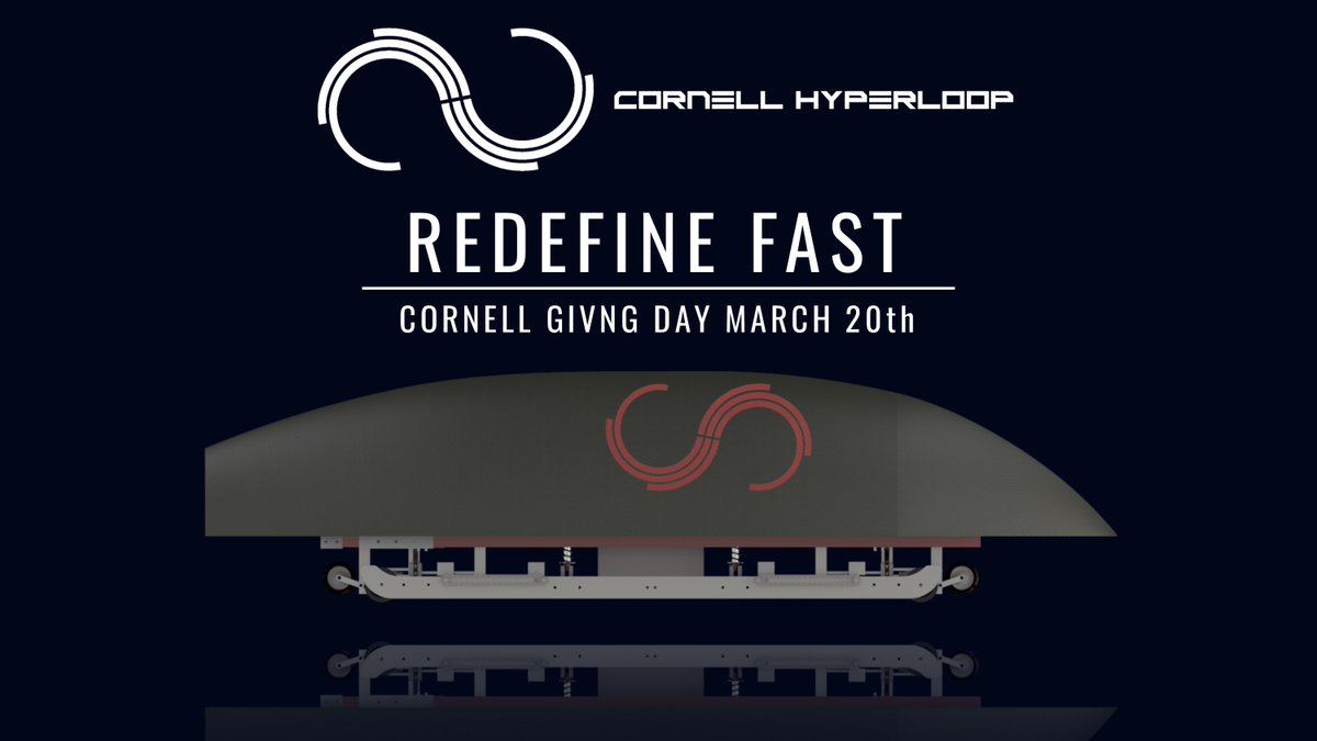 HyperloopCU's tweet image. Giving Day is upon us! By giving to Cornell Hyperloop, you would be playing a pivotal role in revolutionizing the transportation industry and putting the world on a path to a more sustainable future. Find out more information by clicking the link below! givingday.cornell.edu/campaigns/cu-h…