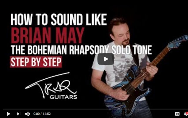 TraqGuitars's tweet photo. What's so unique about Brian May's tone in the Bohemian Rhapsody solo? How to get that sound? 
Find out in this #guitarvideo #! https://t.co/LGACZoZwzb #brianmay #bohemianrapsody #queen #guitarsolo #guitartone #howto #traqguitars #traq #kemperprofiler #kemper #profiler https://t.co/BOKXhe4uqE