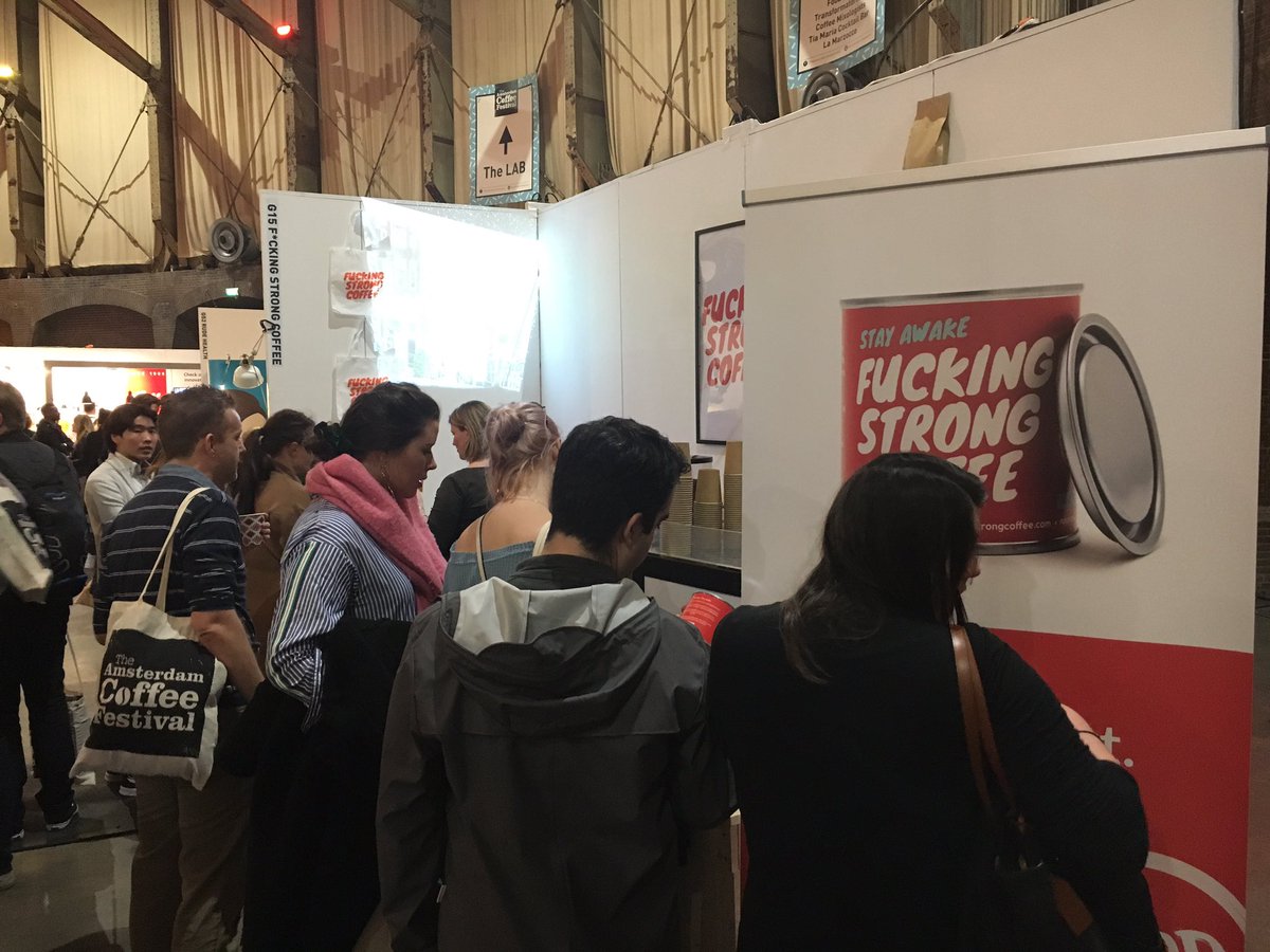 What a day at the Amsterdam coffee festival! Long lines of people for tasting fucking strong coffee