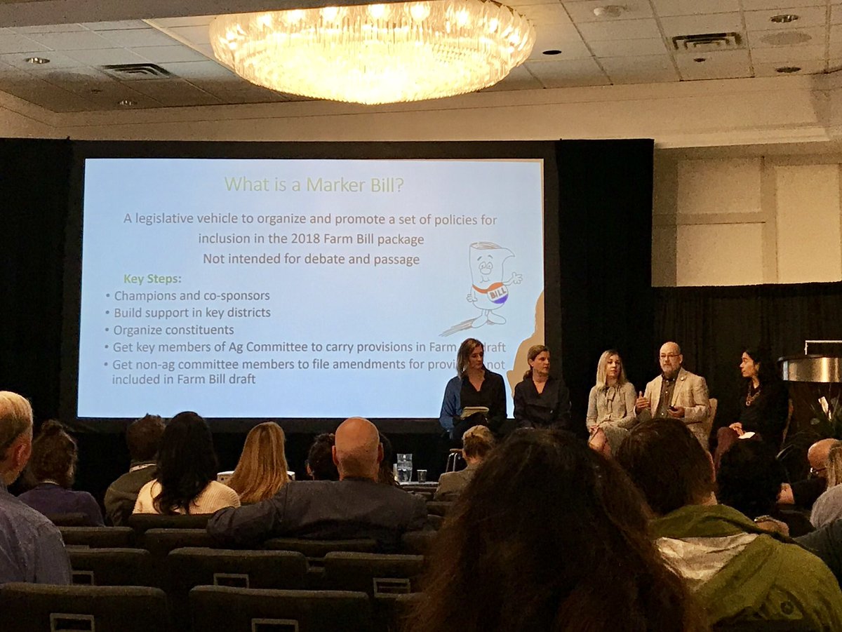 LauraRide's tweet photo. @OFRF presenting Farm Bill 101 with @politico @OrganicTrade, Berkeley Food Institute #expowest #farmbill https://t.co/Ka5jAeJCON