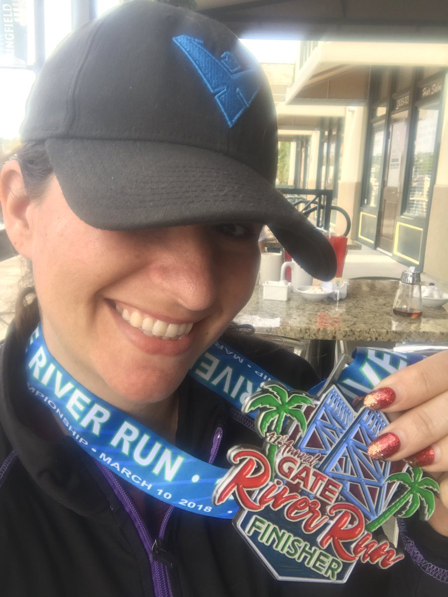 SunshineCVE's tweet photo. Shannon yesterday: “Come run this race w/me tomorrow!” 
Me yesterday: “I haven’t trained. I’m out of shape &amp; a disconcerting amount of the run is up hill.” 
Shannon: “cool. Pick you up at 7:30”
Me today: 🤨 😫🤬😭 ::9.3 miles later...::  🎉🐿🏅🎉 
#PeerPressure #RunSquirrelRun https://t.co/GlCfVGMbI1