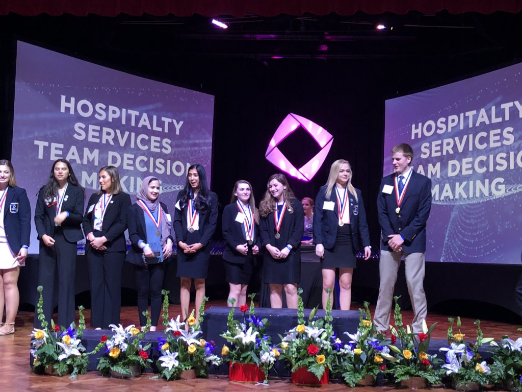 HSHSDECA's tweet photo. PLACERS AND FINALISTS!! 🏅🏆 Congratulations to Derek Summers/Brandon O’Laughlin and Jenna Klay/Caroline Fandel for finalist medals! Congratulations to Derek Summers and Brandon O’Laughlin for placing 3rd!! https://t.co/kmm1X206Lx