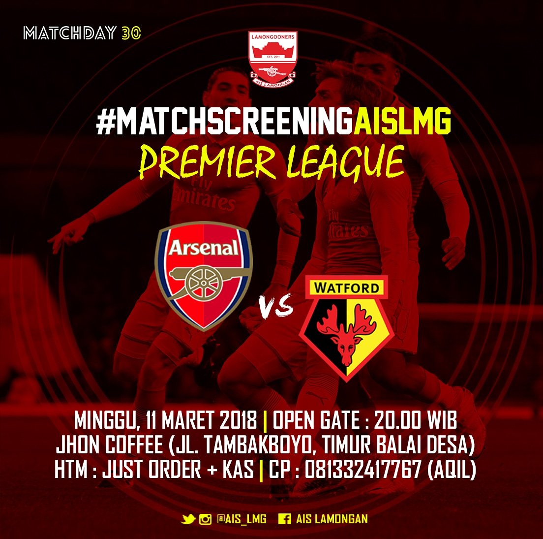 Ayo nobar lur!

Member/non member monggo gabung gak usah sungkan 😁👌

<a href="/lmg_update/">Lamongan Update</a>
#MatchScreeningAISLMG #BudayakanNobar #AFCvWFC #ArsenalDay #Megilan