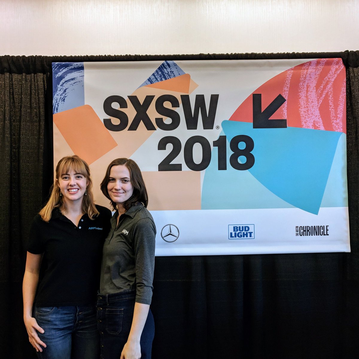 jennymplunkett's tweet photo. @ArmMbed @simonsegars @Arm Representing Arm Mbed today at SXSW! https://t.co/ZzMHyWp0Fg