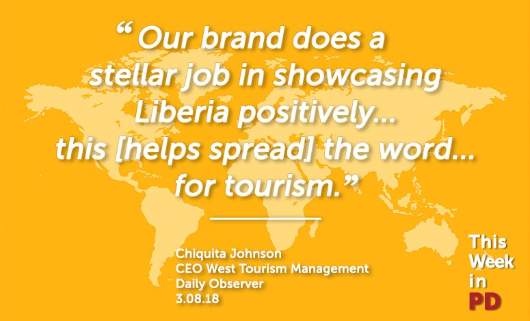 PublicDiplomacy's tweet photo. In #TWiPD, @visitliberia boosts their #NationBranding through companies like West Tourism Management, featured in @libobserver. Follow our news roundups if you're curious about countries like #Liberia: https://t.co/HZEKN6HBWg https://t.co/Jk8qtSkoG9