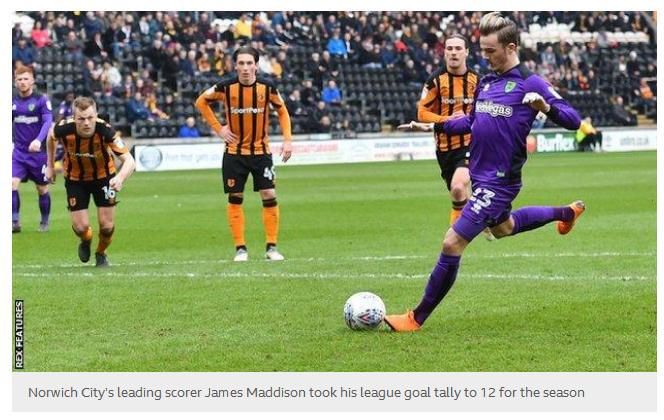 toptogger's tweet photo. Two pics on BBC website. Hull City v Norwich City https://t.co/Pvcv0rR2UU